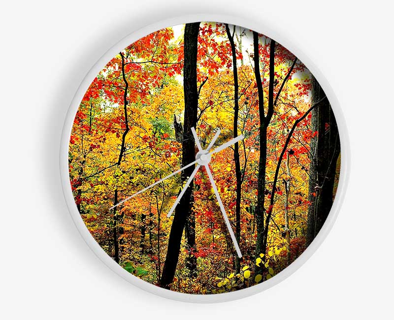 The Rainbow Of The Autumn Forest Clock - Wallart-Direct UK