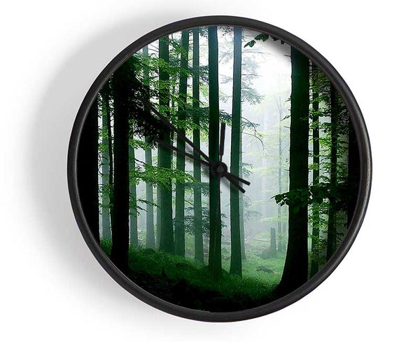 Emerald Forest Mist Clock - Wallart-Direct UK
