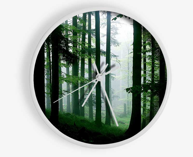 Emerald Forest Mist Clock - Wallart-Direct UK