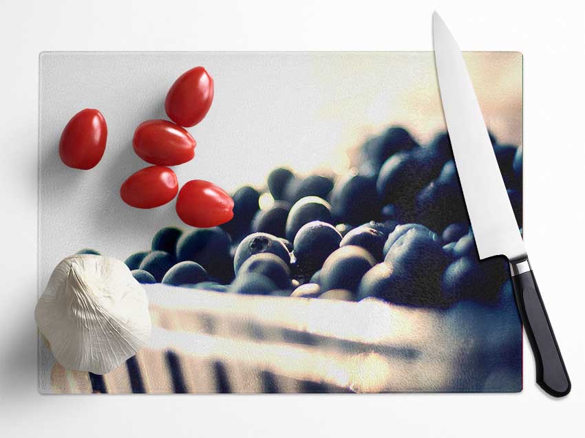 Wild Berries Glass Chopping Board