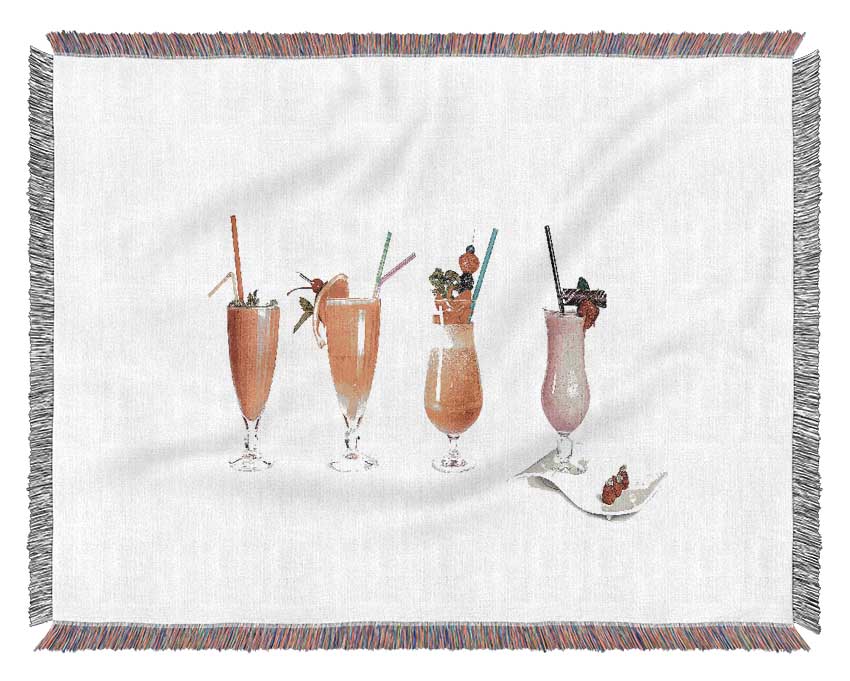 Summer Cocktails Woven Blanket