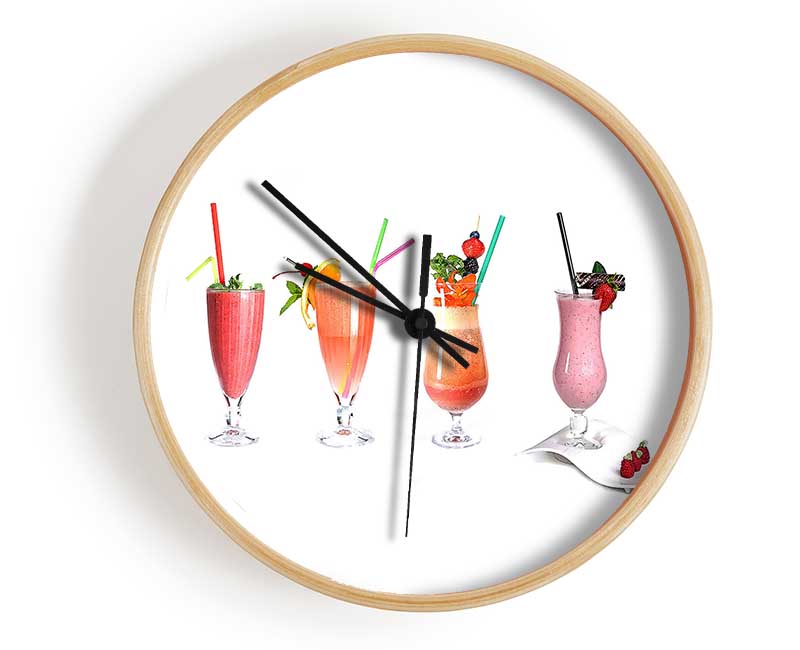 Summer Cocktails Clock - Wallart-Direct UK