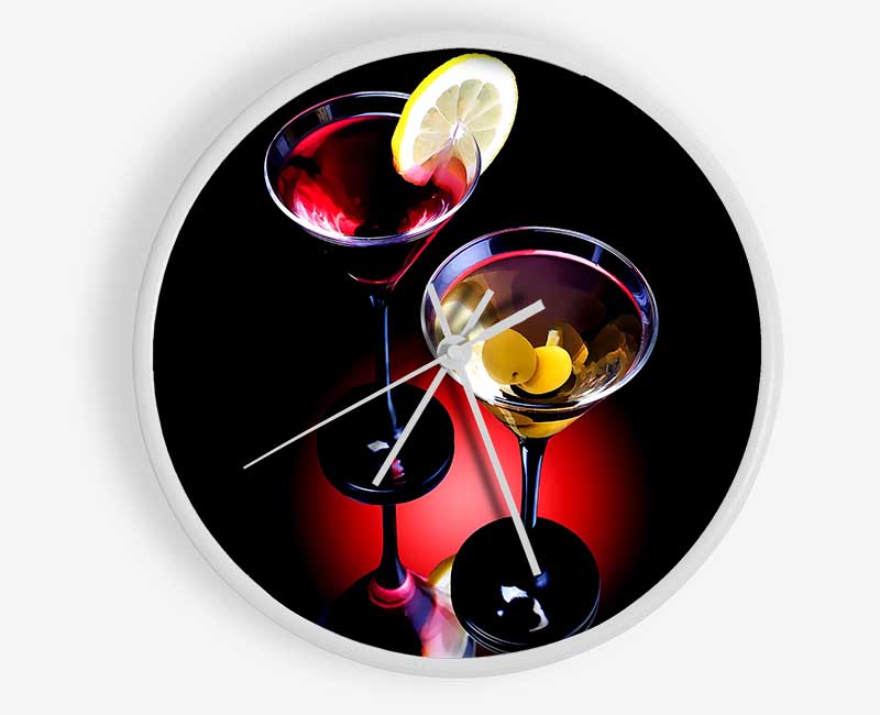 Two Cocktails Clock - Wallart-Direct UK