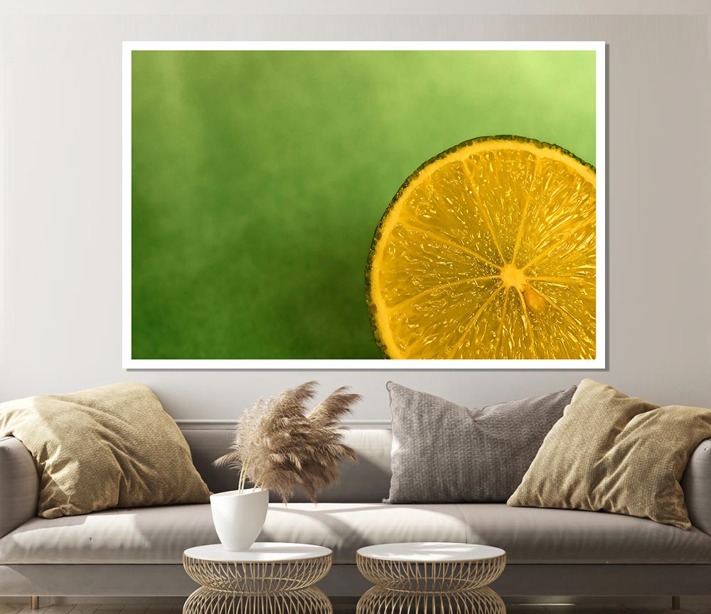 Lime Close Up Print Poster Wall Art
