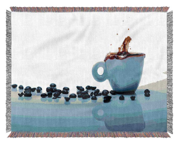 Coffee Bean Splash Woven Blanket