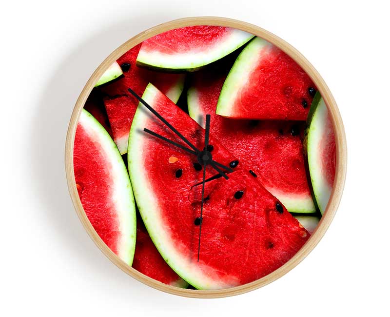 Sliced Watermelon Clock - Wallart-Direct UK