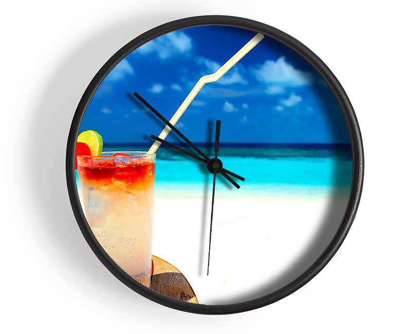 Tropical Cocktail Clock - Wallart-Direct UK
