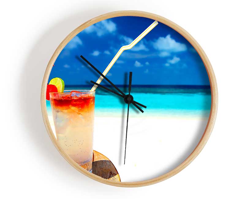 Tropical Cocktail Clock - Wallart-Direct UK