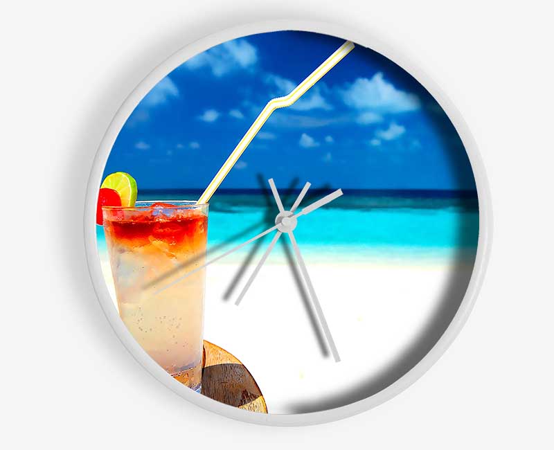 Tropical Cocktail Clock - Wallart-Direct UK