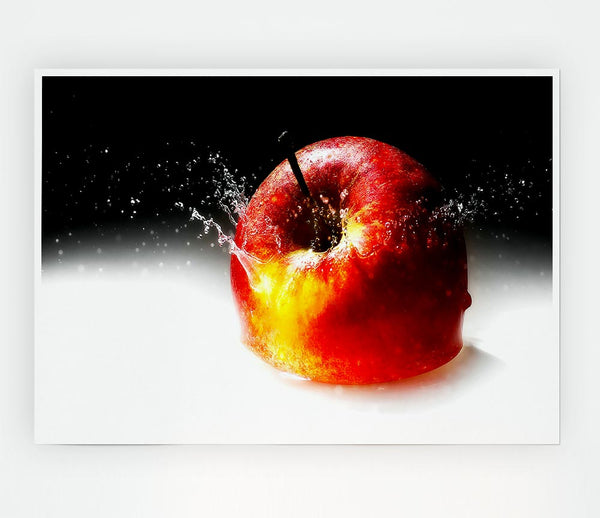 Fallen Apple Print Poster Wall Art