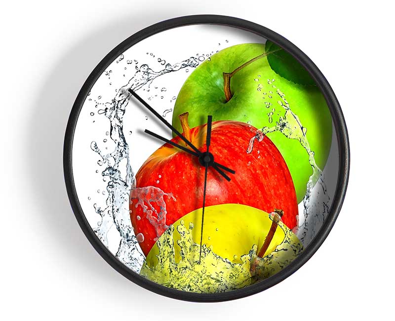 Apples Splashing Water Clock - Wallart-Direct UK