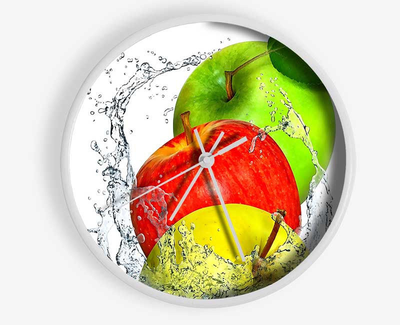 Apples Splashing Water Clock - Wallart-Direct UK