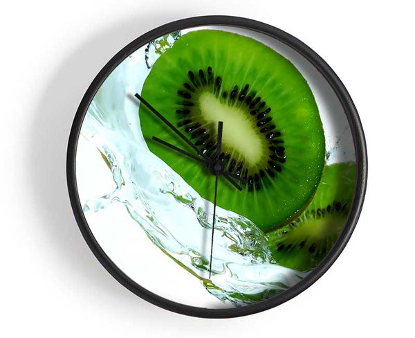 Fresh Kiwi Splash Clock - Wallart-Direct UK