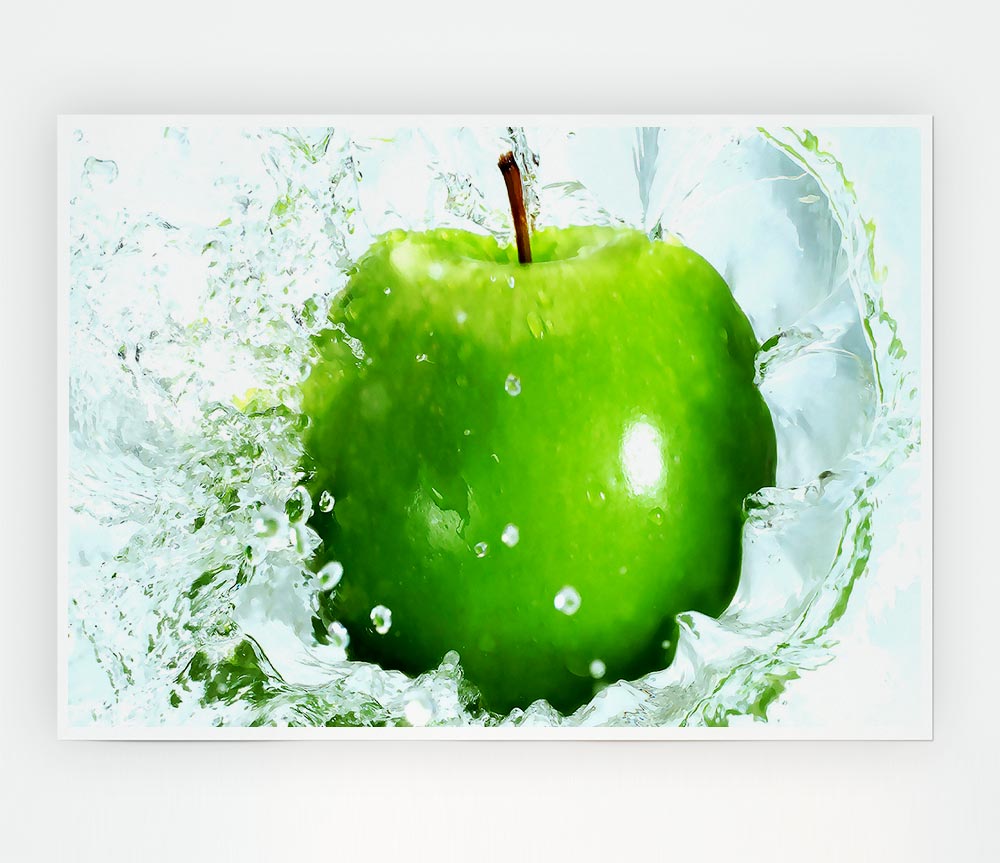 Fresh Green Apple Print Poster Wall Art