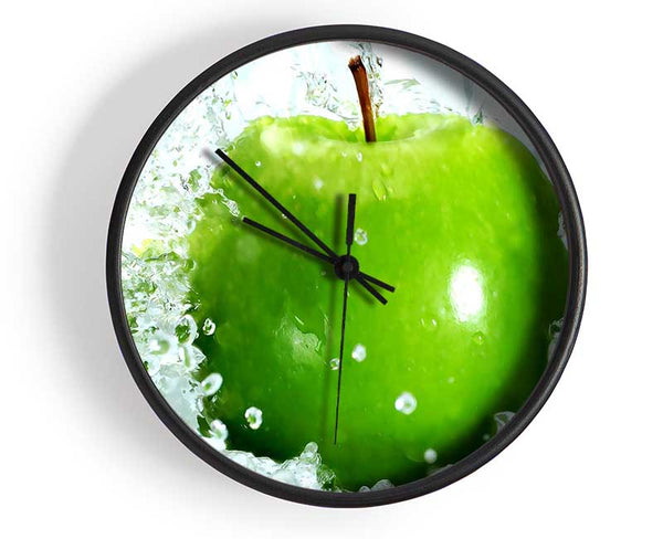 Fresh Green Apple Clock - Wallart-Direct UK