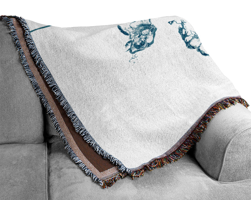 Orange Splash Woven Blanket