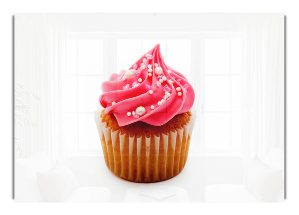 Schöner rosa Cupcake