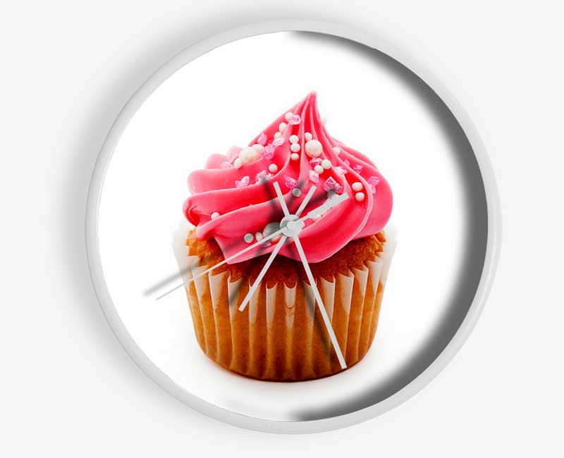 Beautiful Pink Cupcake Clock - Wallart-Direct UK