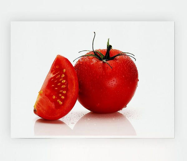 Dewdrop Tomato Print Poster Wall Art
