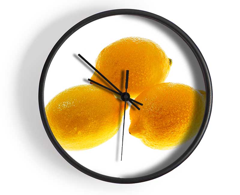 Trio Of Lemons Clock - Wallart-Direct UK