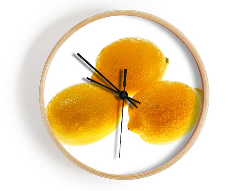Trio Of Lemons Clock - Wallart-Direct UK