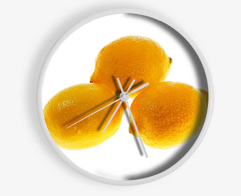 Trio Of Lemons Clock - Wallart-Direct UK