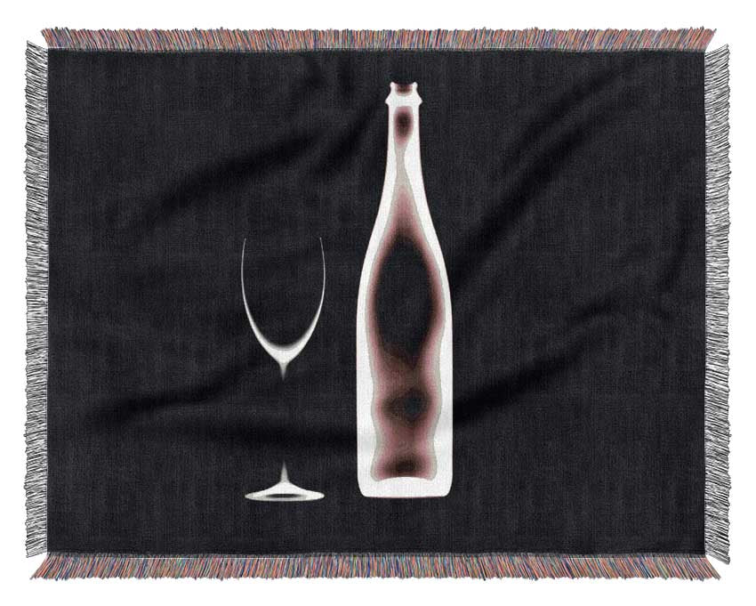 X-Ray Wine Bottle Woven Blanket