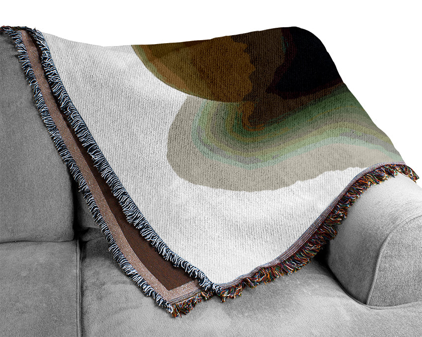 Shining Green Apples Woven Blanket