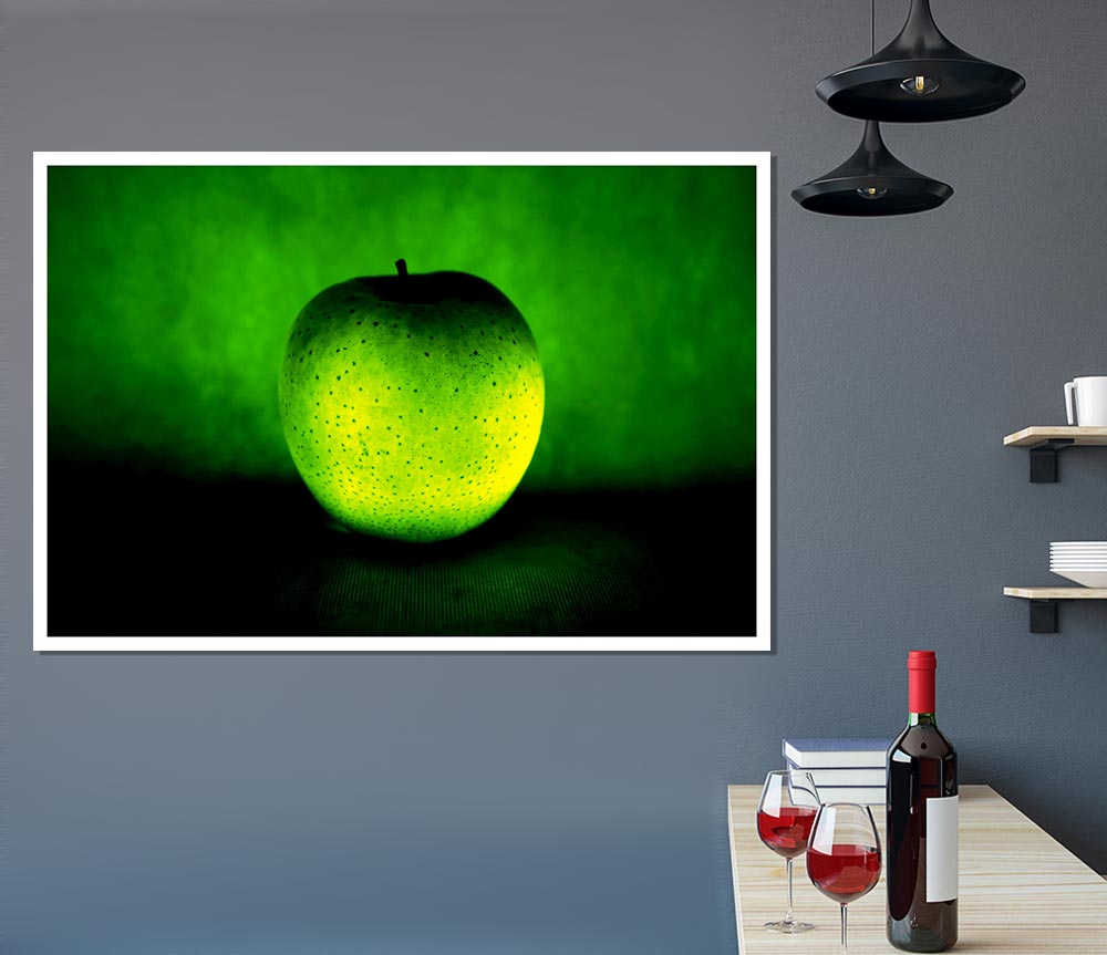 The Glowing Apple Print Poster Wall Art