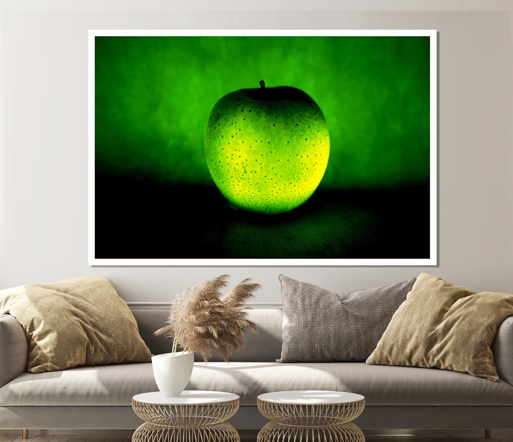 The Glowing Apple Print Poster Wall Art