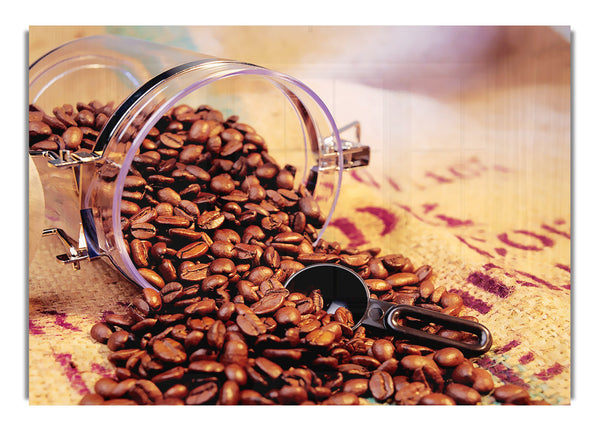 Kaffeebohnen verschüttet