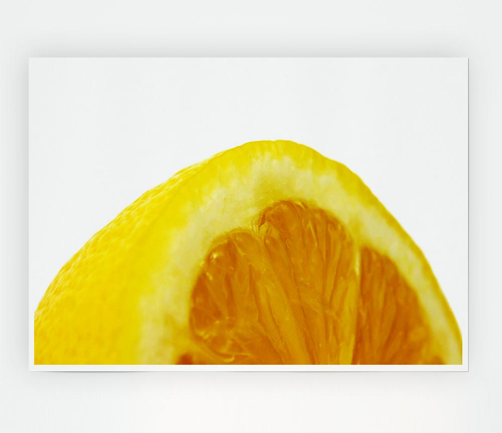 Lemon Wedge Print Poster Wall Art