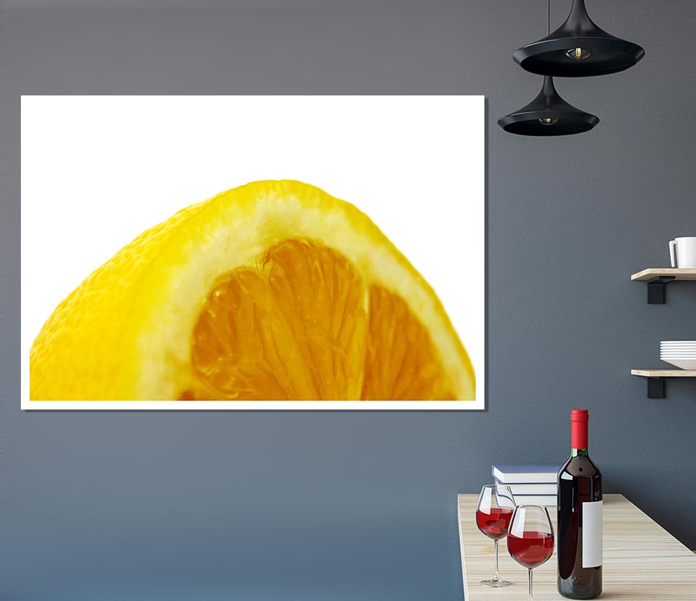 Lemon Wedge Print Poster Wall Art