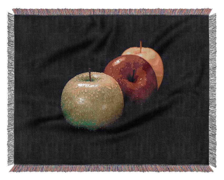 Trio Of Apples Woven Blanket