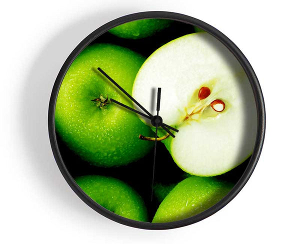 Green Apple Centre Clock - Wallart-Direct UK