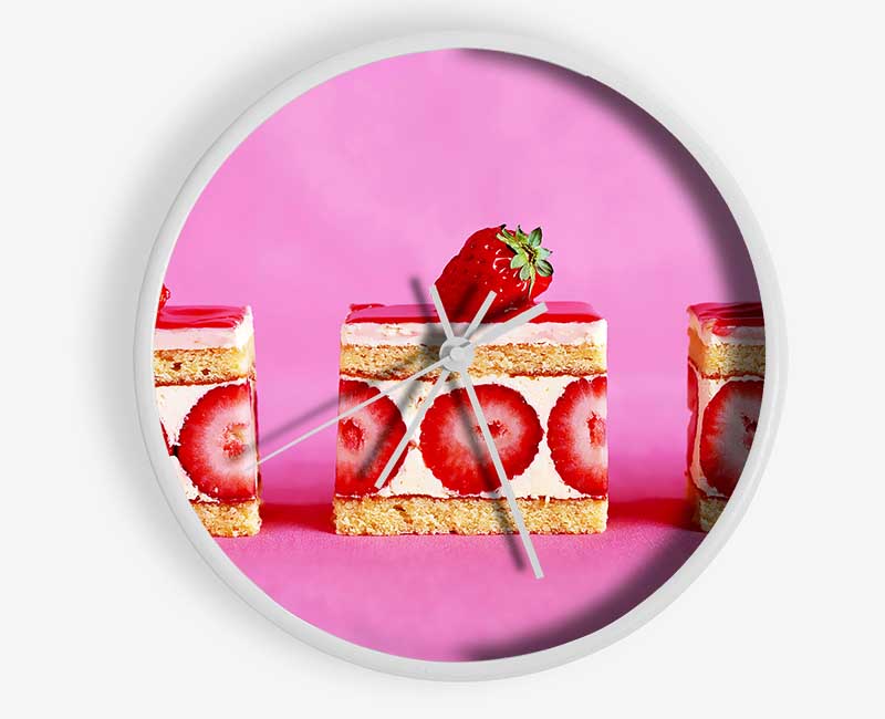 Strawberry Cake Delight Clock - Wallart-Direct UK