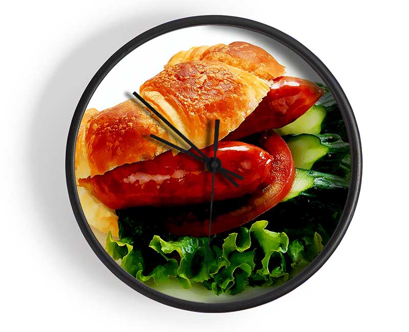 Sausage Croissant Clock - Wallart-Direct UK