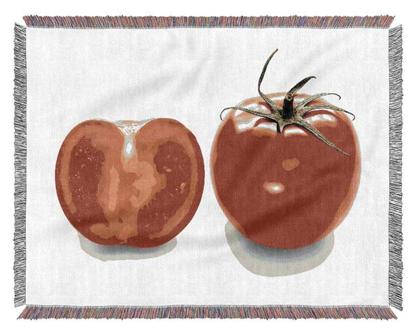 Red Tomato Sliced Woven Blanket