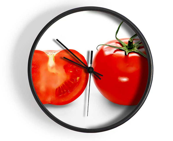 Red Tomato Sliced Clock - Wallart-Direct UK