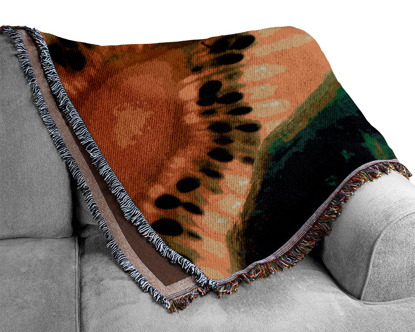 Kiwi Close-Up Woven Blanket