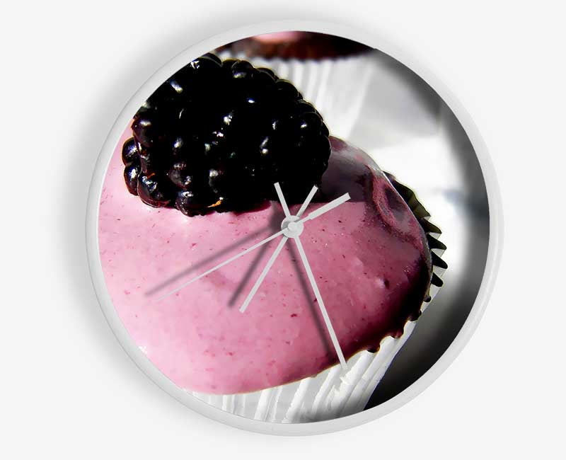 Blackberry Cupcake Clock - Wallart-Direct UK