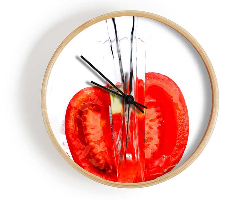Tomato Waterfall Clock - Wallart-Direct UK