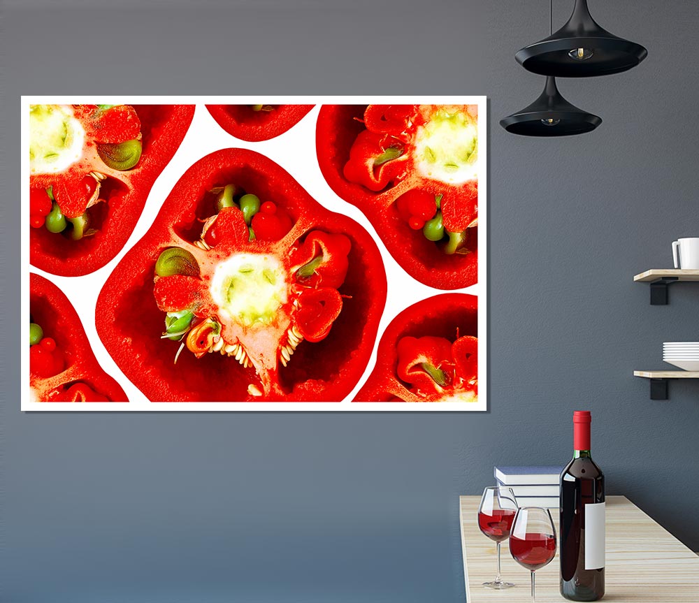 The Centre Of The Red Pepper Print Poster Wall Art