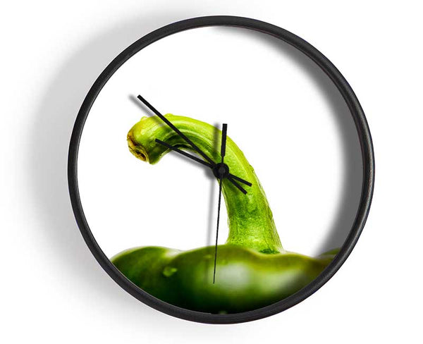 Green Pepper Head Clock - Wallart-Direct UK