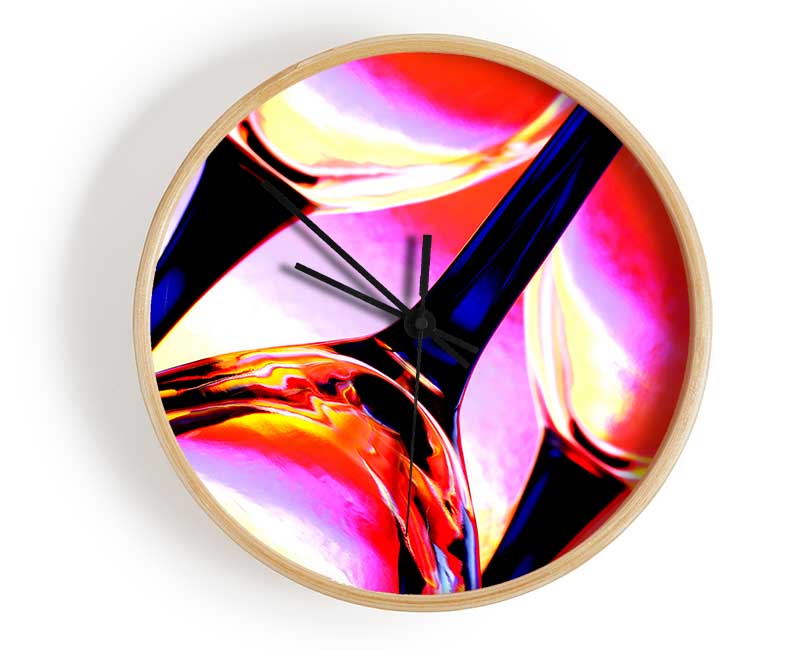 Wine Glass Trio Clock - Wallart-Direct UK