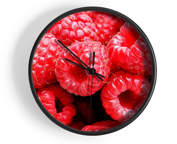 Raspberry Delight Clock - Wallart-Direct UK