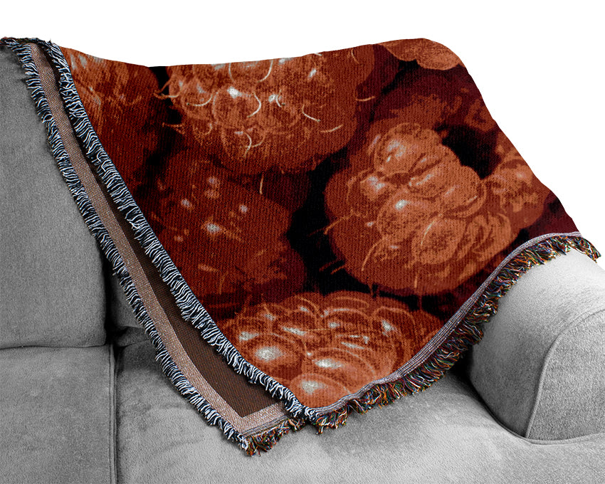 Raspberry Delight Woven Blanket