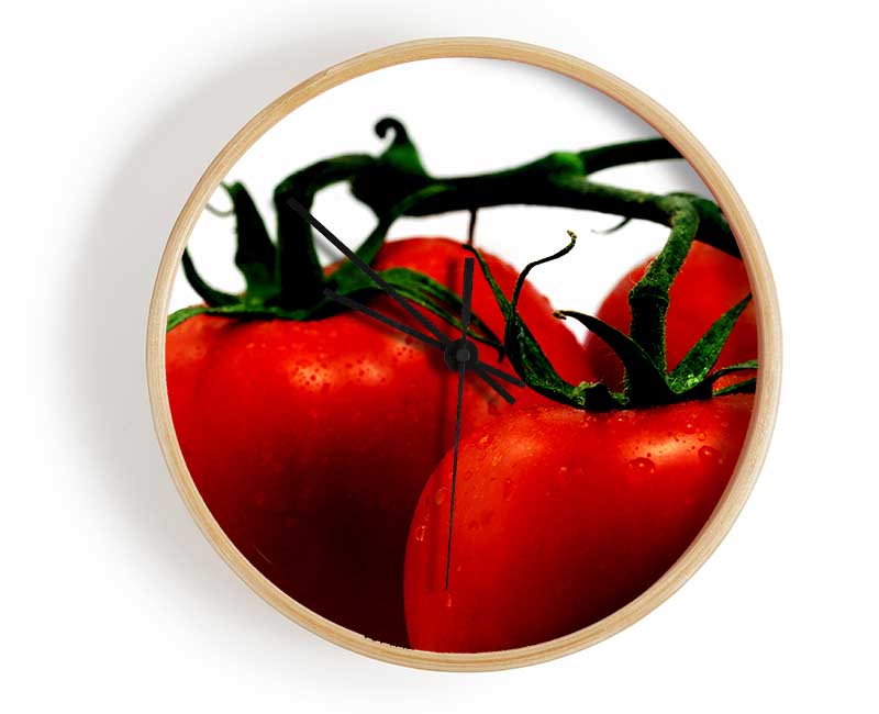 Tomato Trio Clock - Wallart-Direct UK