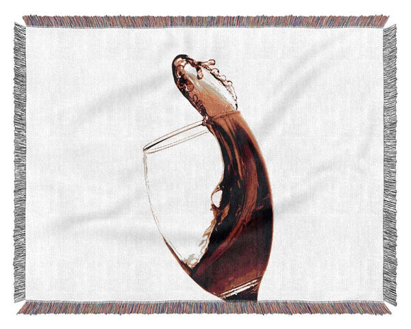 Red Wine Pour Woven Blanket