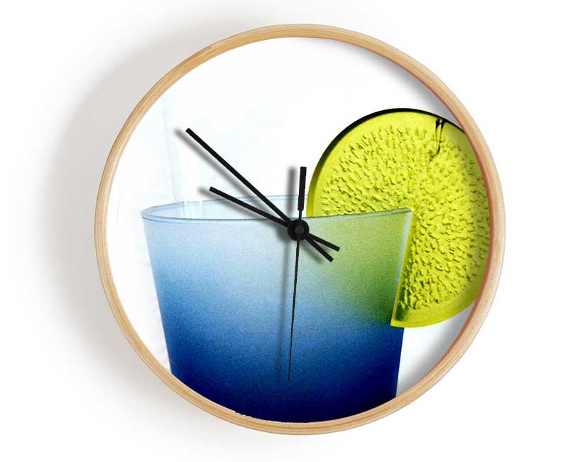 Blue Frost Slice Clock - Wallart-Direct UK